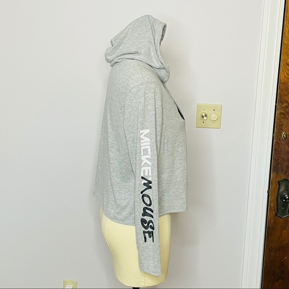 Disney Mickey Mouse Cropped Jersey Hoodie - Picture 9 of 12